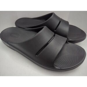 Oofos Ooahh Unisex Recovery Slide Sandals Men's Size 14 Black